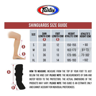 Shinguards Fairtex Double Padded SP3 with footrest