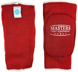 Elbow pads reversible elasticated Masters WAKO red blue