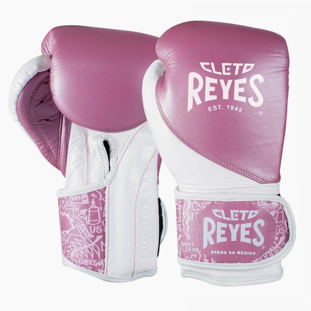 Boxing gloves Cleto Reyes High Precision Training CE7 Pink-white
