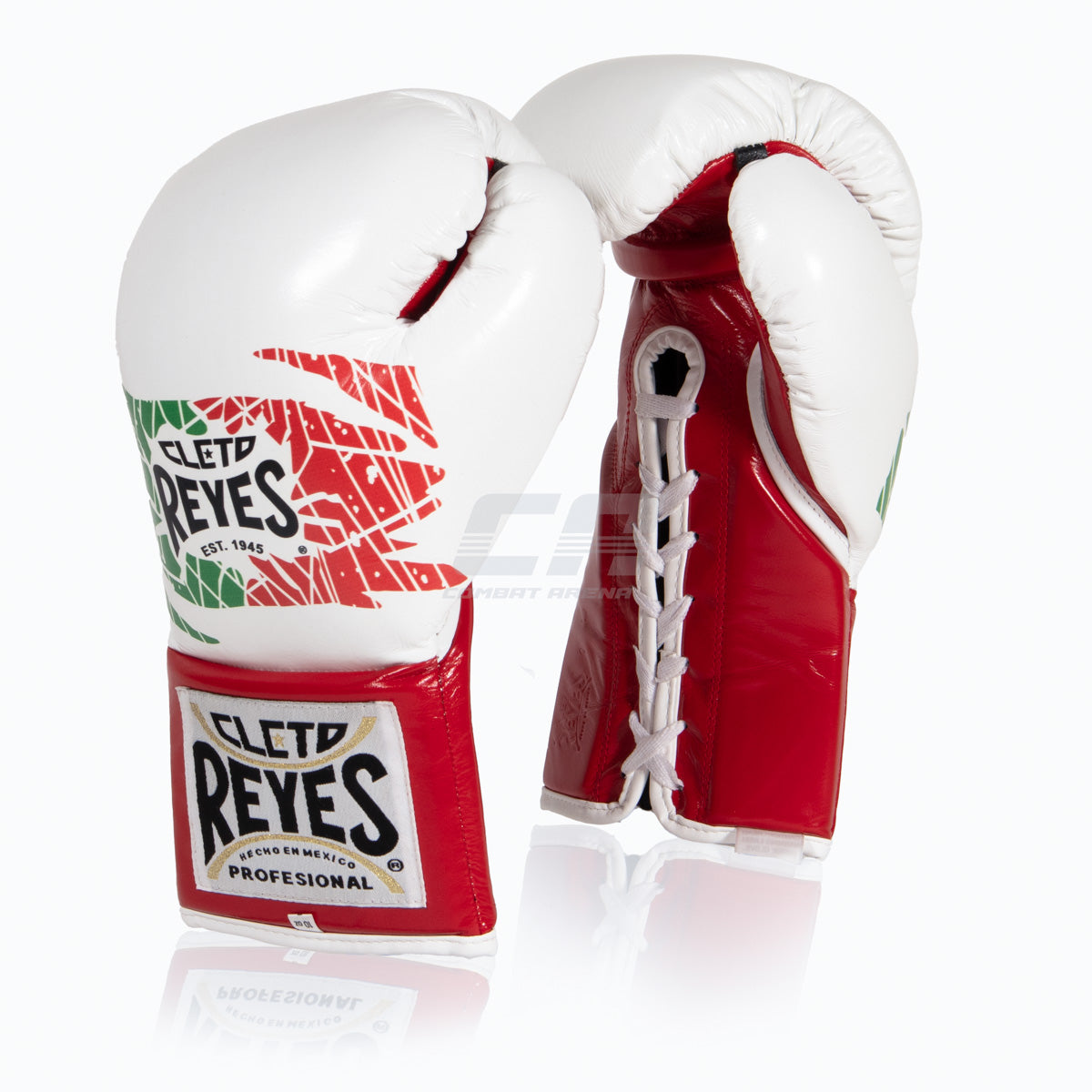 Boxing gloves Cleto Reyes Professional CB2 White-red Mexican with laces