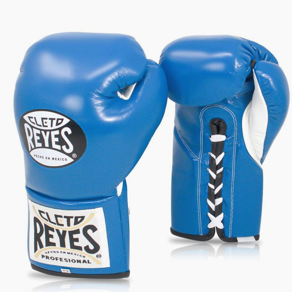 laces – with Reyes Cleto gloves CombatArena.net - CB2 Arena Professional Boxing Combat Blue