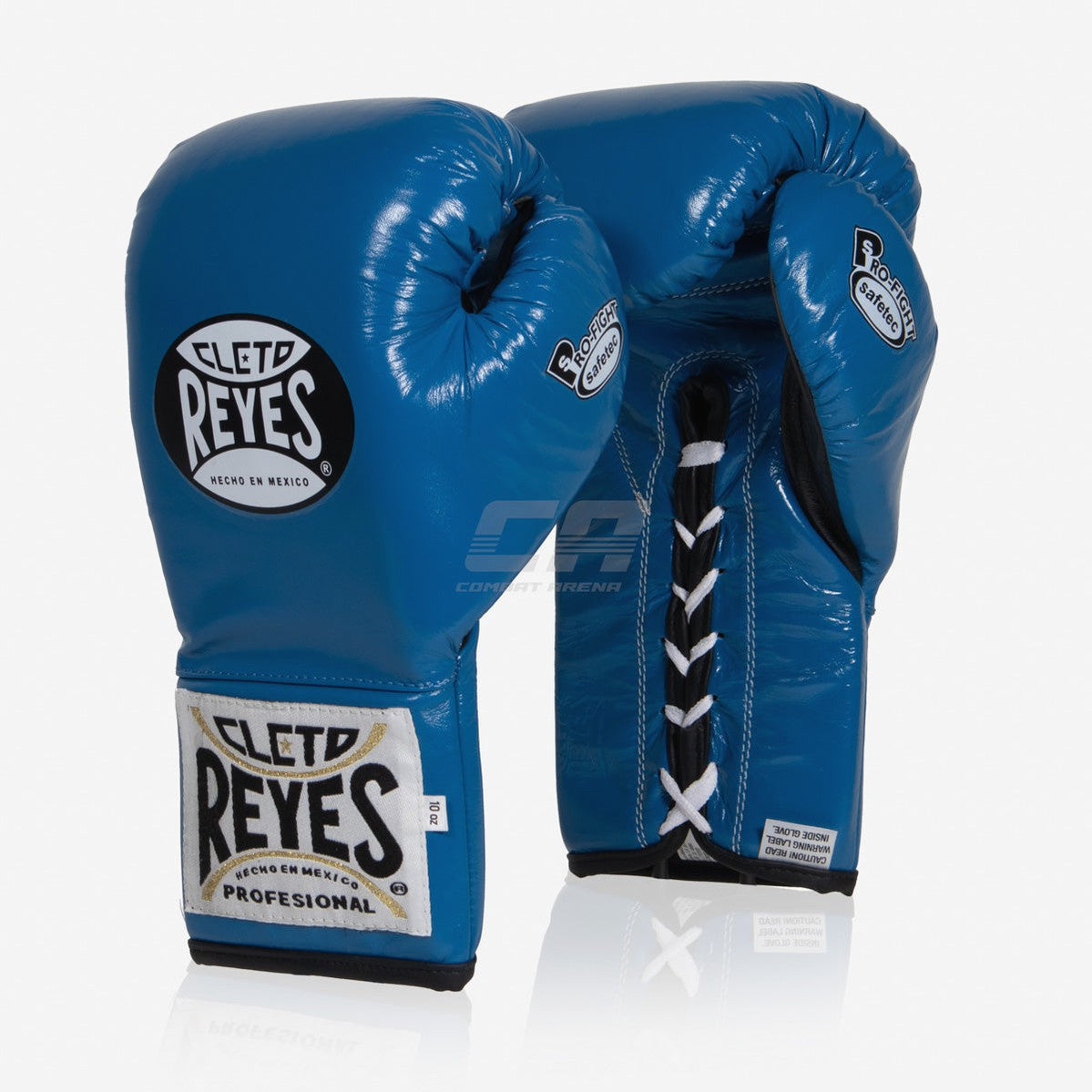 Boxing gloves Cleto Reyes Safetec CB4 Blue-black with laces