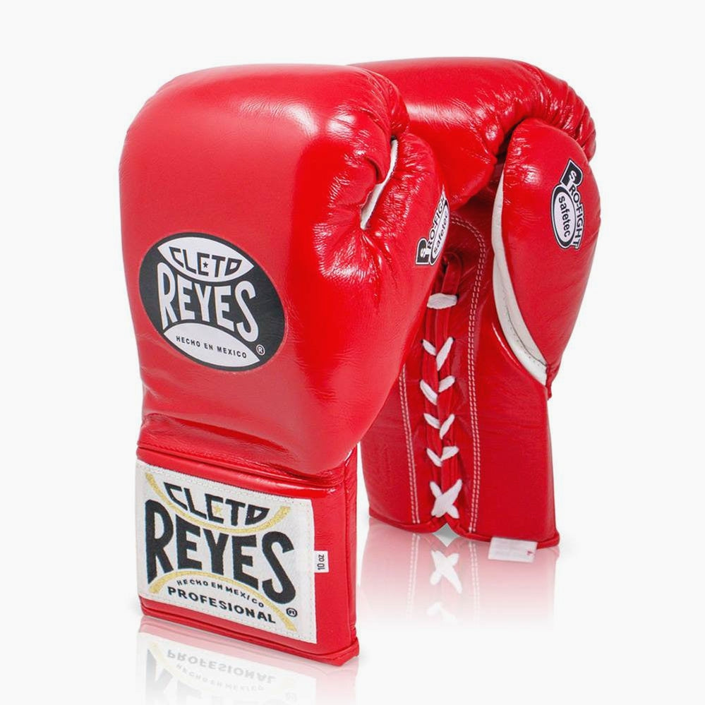 Boxing gloves Cleto Reyes Safetec CB4 Red with Laces -  –  Combat Arena