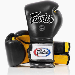 Boxing gloves Fairtex Mexican Style BGV9 Black-yellow