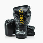 Boxing gloves Fairtex x Glory BGVG3 Black-silver