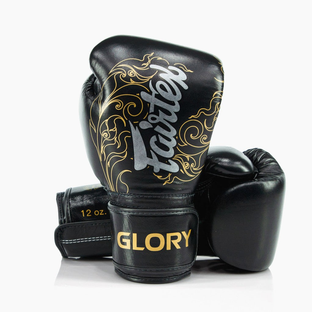 Boxing gloves Fairtex x Glory BGVG3 Black-gold