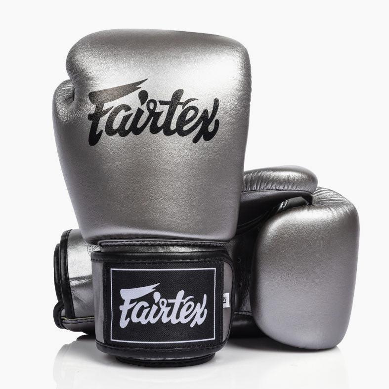 Thai boxing gloves Fairtex BGV1C-Plus Gun Metallic-Combat Arena