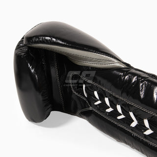 Boxing gloves Cleto Reyes Traditional Training CE4 Black-silver with laces