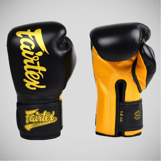 Thai boxing gloves Fairtex Super Sparring BGV18 Black-gold