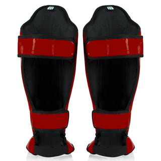 Shinguards Fairtex Competition SP5 with red footrests