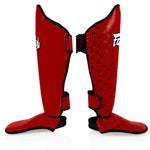 Shinguards Fairtex Competition SP5 with red footrests