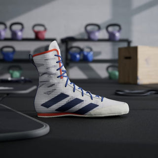 Scarpe da Boxe Adidas Box Hog 4 Bianco-blu-Combat Arena