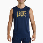 Sleeveless Leone DNA Logo ABX705 Blue