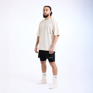 T-shirt Boxraw Sparring Club Oversize Beige-Combat Arena