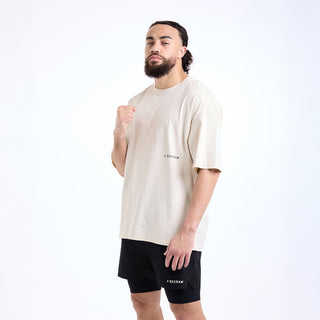 T-shirt Boxraw Sparring Club Oversize Beige-Combat Arena