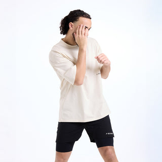 T-shirt Boxraw Sparring Club Oversize Beige-Combat Arena