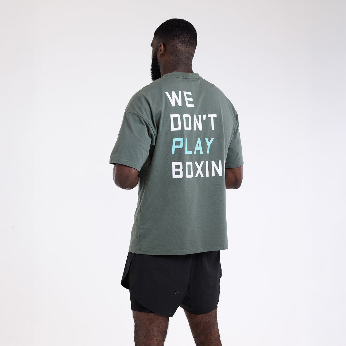 BOXRAW オーバーサイズTシャツ　XSサイズ 新品 T-shirt Boxraw We Don't Play Boxing Oversize Green – Combat Arena
