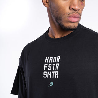 T-shirt Boxraw HRDR FSTR SMTR Oversize Black