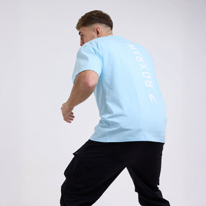 T-shirt Boxraw Lineal Oversize Blue