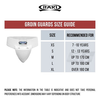 Groin guard in plastic Itaki Art. 406A White