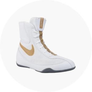 Boxing Boots Nike Machomai White Golden CombatArena Combat