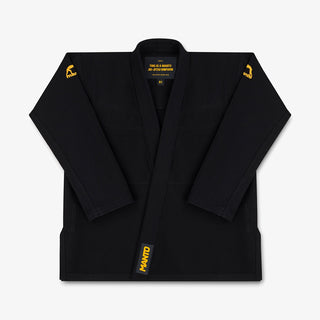 BJJ Gi Manto Base 3.0 Nero-arancione-Combat Arena