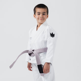 BJJ Gi child Kingz Kore V2 IBJJF White 