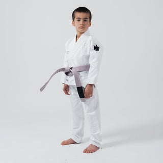 BJJ Gi child Kingz Kore V2 IBJJF White 