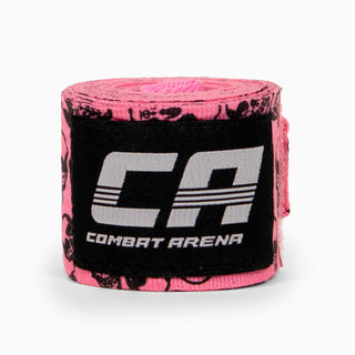 Bendaggi Fasce mani Combat Arena Pink Skulls 4.5 metri-Combat Arena