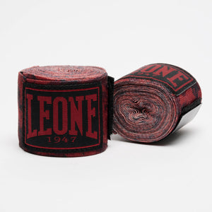 Bendaggi fasce mani 3,5 mt Leone AB705 Rosso-nero Camo-Combat Arena