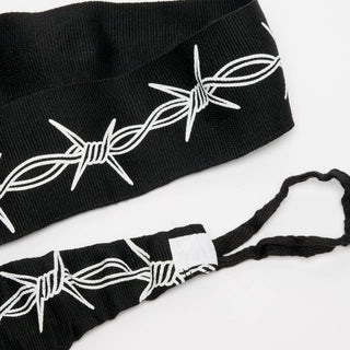 Hand wraps  3.5 m Leone IUTER Barbed Wire AB705IU Black-Combat Arena