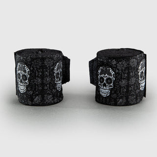 Hand wraps  Venum Santa Muerte Black-white-Combat Arena