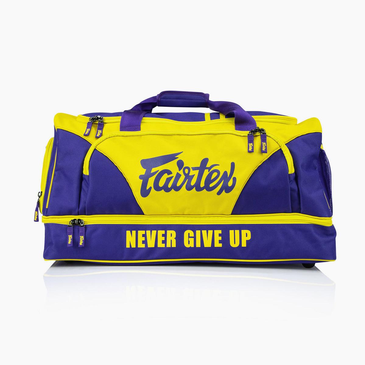 Sports bag from gym Fairtex BAG2 Purple-yellow – Combat Arena