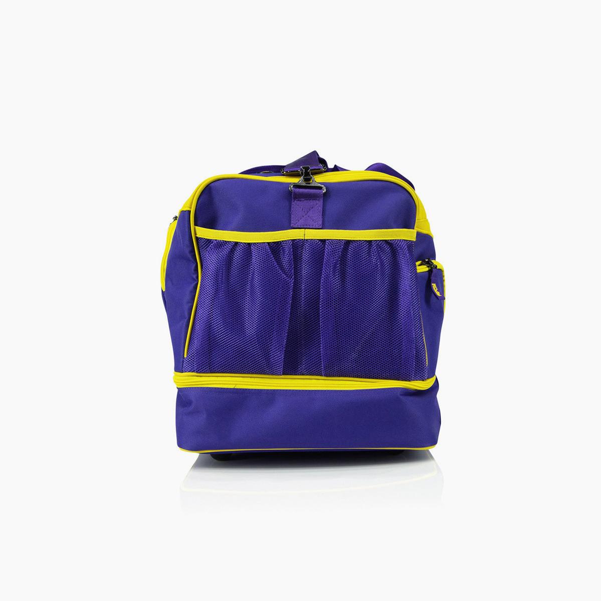 Sports bag from gym Fairtex BAG2 Purple-yellow - Duffel Bags and