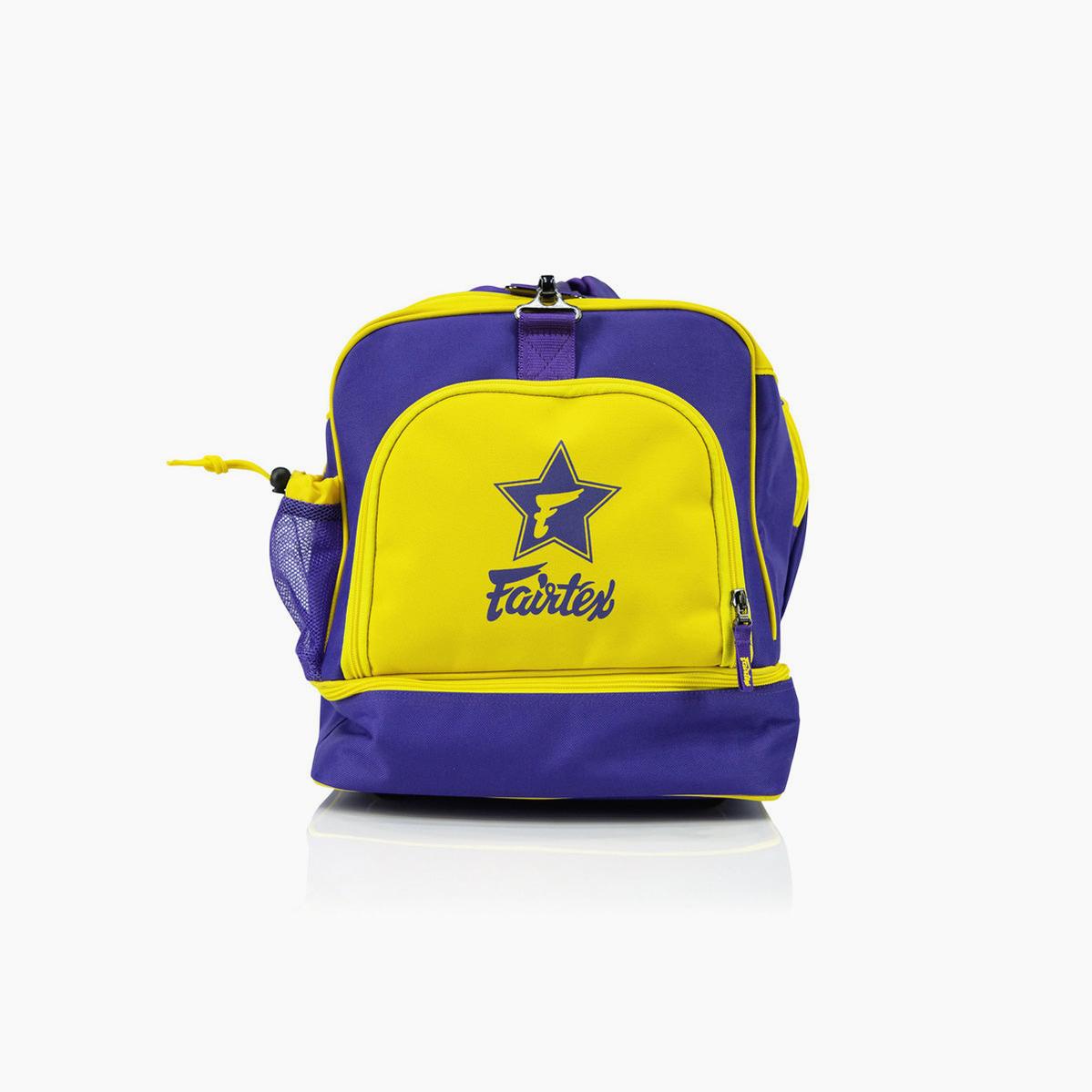 Sports bag from gym Fairtex BAG2 Purple-yellow - Duffel Bags and