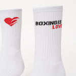 Calzini Boxraw Crew Boxing Is Love (3 paia) Bianco-Combat Arena