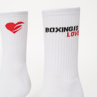 Calzini Boxraw Crew Boxing Is Love (3 paia) Bianco-Combat Arena
