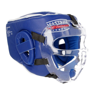 Headgear with visor Masters WAKO Blue 