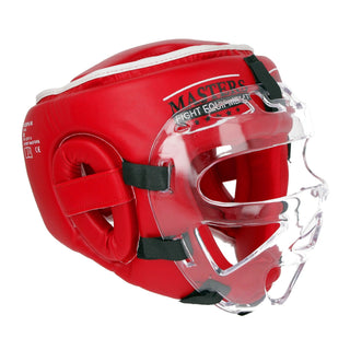 Headgear with visor Masters WAKO Red 