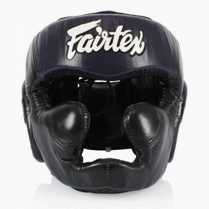 Headgear Fairtex Diagonal Vision Sparring HG13 Black-blue - Combat