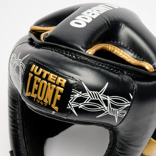 Headgear Leone IUTER Barbed Wire CS01IU Black-Combat Arena