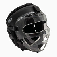 Headgear SAP Combat WAKO Black with visor-Combat Arena