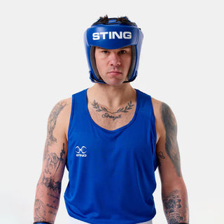Headgear Sting Competition Approved World Boxing Blue 