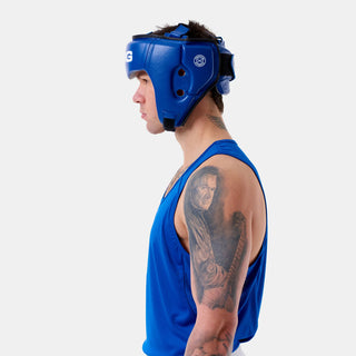 Headgear Sting Competition Approved World Boxing Blue 