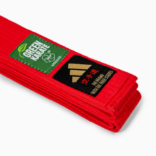 Adidas Elite WKF Red Belt with Kanji 