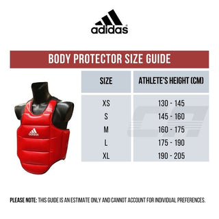 Body protector reversible Adidas red-blue