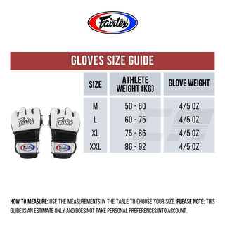 MMA Gloves Fairtex 4 oz FGV17