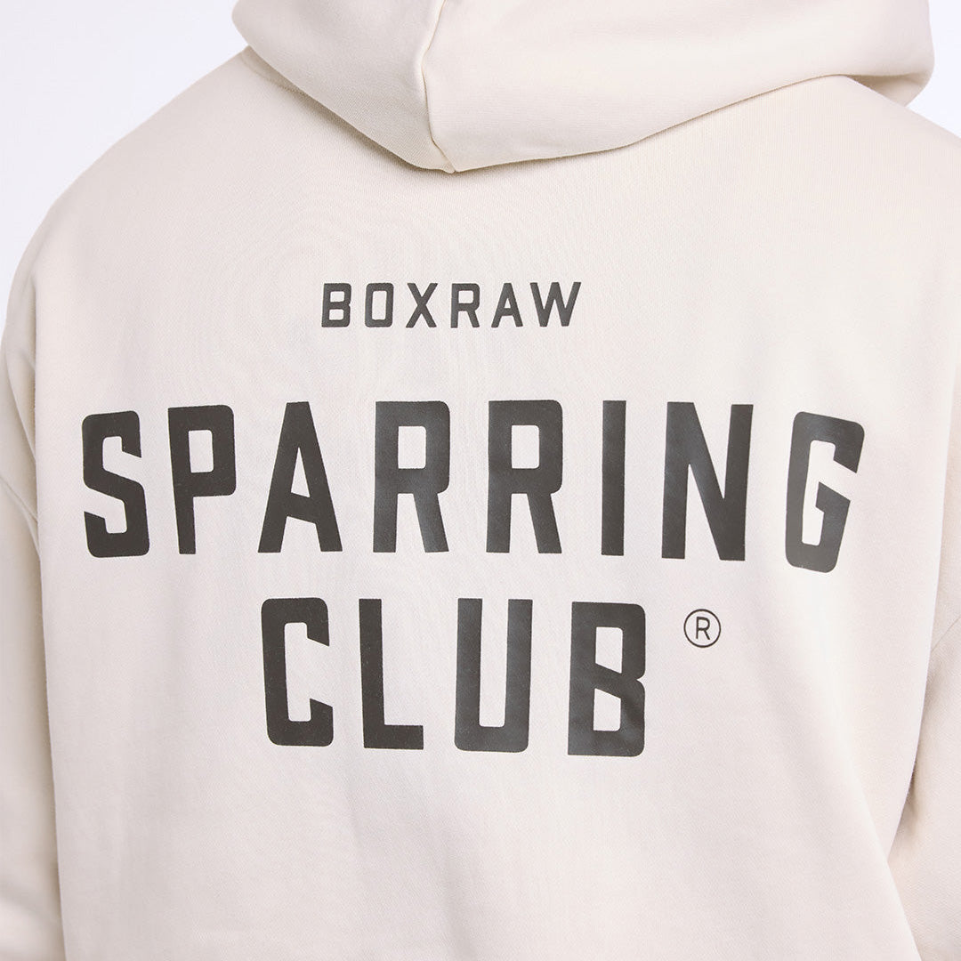Sweatshirt Boxraw Sparring Club Oversize with Beige hood – Combat