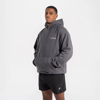 Sweatshirt Boxraw We Don't Play Boxing oversize with hood Gray-pink-Combat Arena