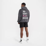Sweatshirt Boxraw We Don't Play Boxing oversize with hood Gray-pink-Combat Arena